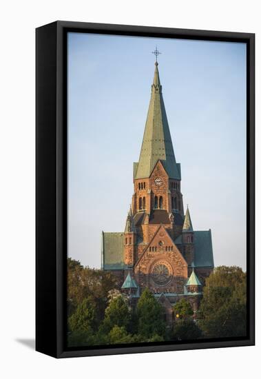 Sofia Church at sunset, Nytorget, Stockholm, Sweden, Scandinavia, Europe-Jon Reaves-Framed Premier Image Canvas