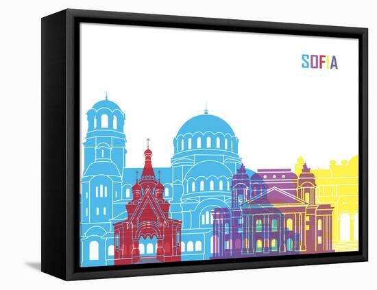 Sofia Skyline Pop-paulrommer-Framed Stretched Canvas