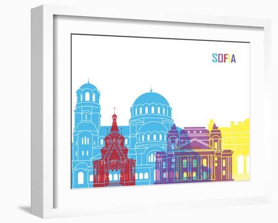 Sofia Skyline Pop-paulrommer-Framed Art Print