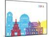 Sofia Skyline Pop-paulrommer-Mounted Art Print