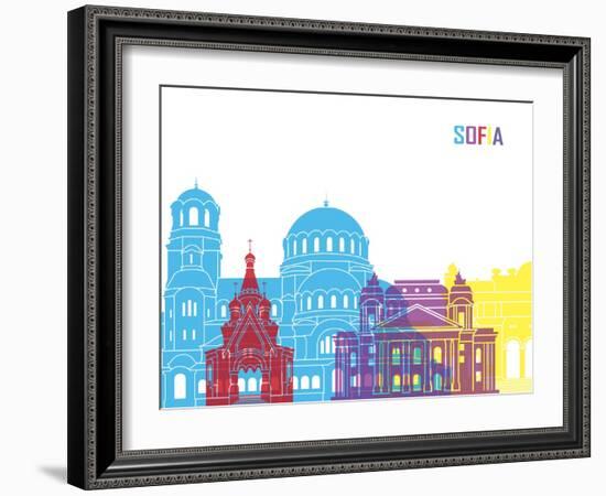 Sofia Skyline Pop-paulrommer-Framed Art Print