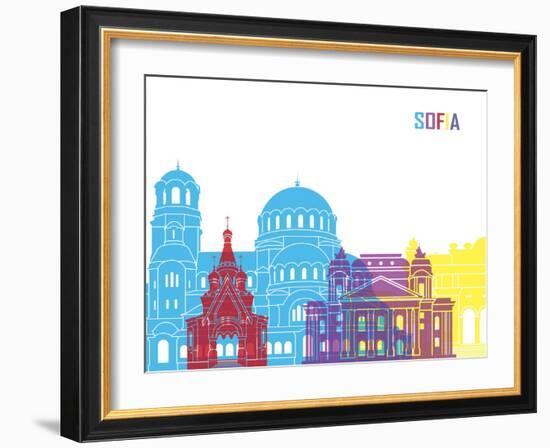 Sofia Skyline Pop-paulrommer-Framed Art Print