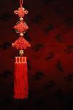 Buddha and Candles on Red Background, Religious Concept.-Sofiaworld-Photographic Print