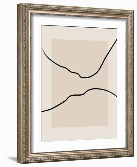 Soft Abstract Lines Art-Elena Ristova-Framed Giclee Print