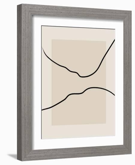 Soft Abstract Lines Art-Elena Ristova-Framed Giclee Print