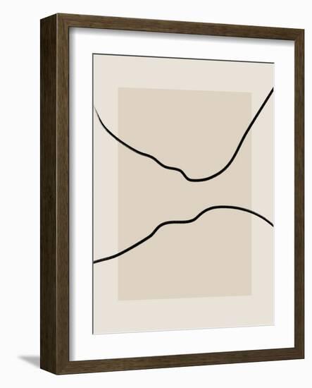 Soft Abstract Lines Art-Elena Ristova-Framed Giclee Print