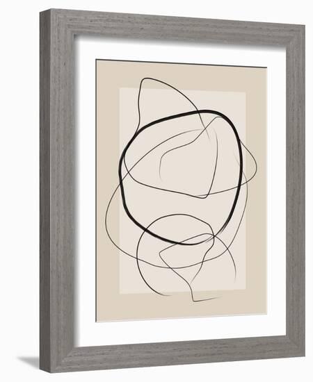 Soft Abstract Lines Art-Elena Ristova-Framed Giclee Print