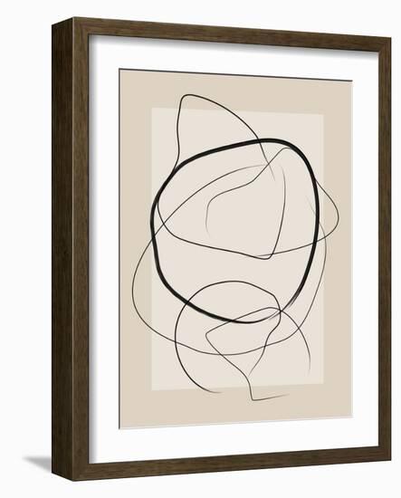 Soft Abstract Lines Art-Elena Ristova-Framed Giclee Print