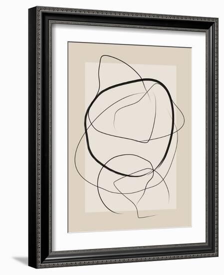 Soft Abstract Lines Art-Elena Ristova-Framed Giclee Print