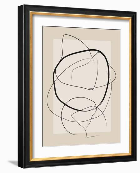 Soft Abstract Lines Art-Elena Ristova-Framed Giclee Print