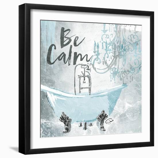 Soft Blue Bath-OnRei-Framed Art Print