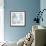 Soft Blue Bath-OnRei-Framed Art Print displayed on a wall