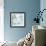 Soft Blue Bath-OnRei-Framed Art Print displayed on a wall