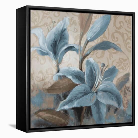 Soft Blue Blooms II-Lanie Loreth-Framed Stretched Canvas