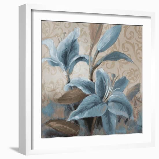 Soft Blue Blooms II-Lanie Loreth-Framed Art Print