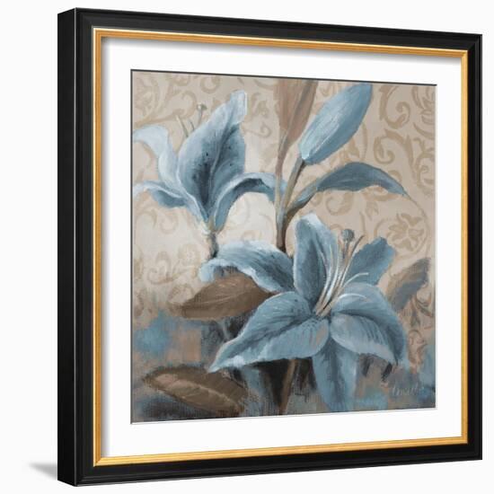 Soft Blue Blooms II-Lanie Loreth-Framed Art Print