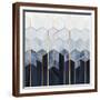 Soft Blue Hexagons-Elisabeth Fredriksson-Framed Giclee Print