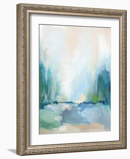 Soft Blue Landscape II-null-Framed Art Print