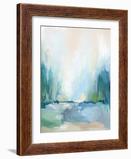 Soft Blue Landscape II-null-Framed Art Print