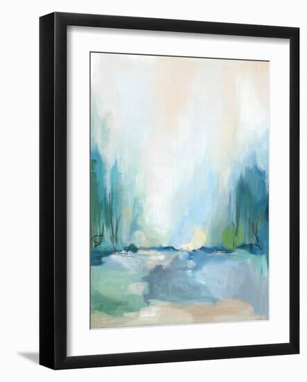 Soft Blue Landscape II-null-Framed Art Print