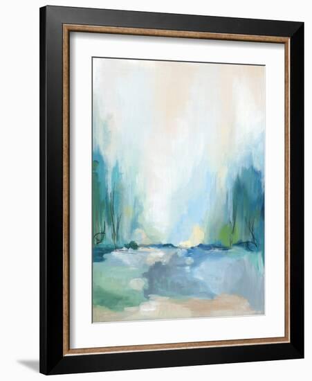 Soft Blue Landscape II-null-Framed Art Print