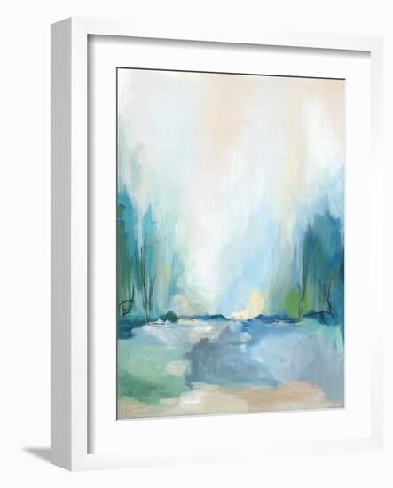 Soft Blue Landscape II-null-Framed Art Print
