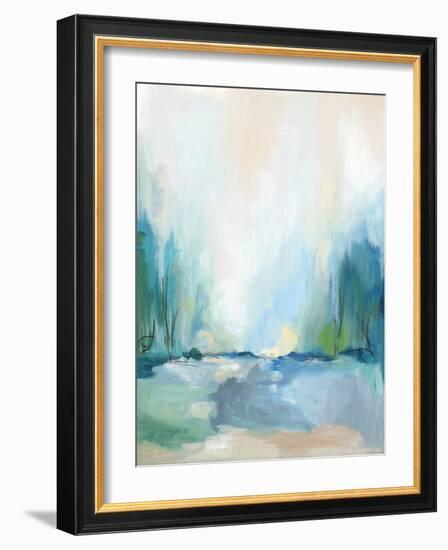 Soft Blue Landscape II-null-Framed Art Print