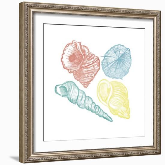 Soft Color Shells Mate-Jace Grey-Framed Art Print