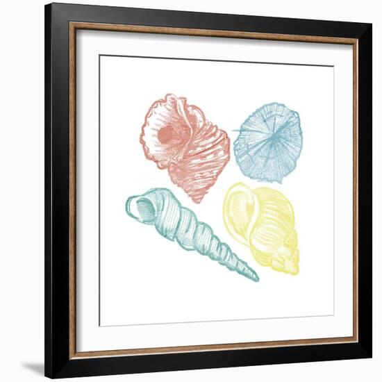 Soft Color Shells Mate-Jace Grey-Framed Art Print