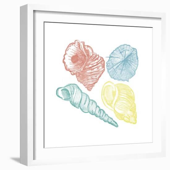 Soft Color Shells Mate-Jace Grey-Framed Art Print