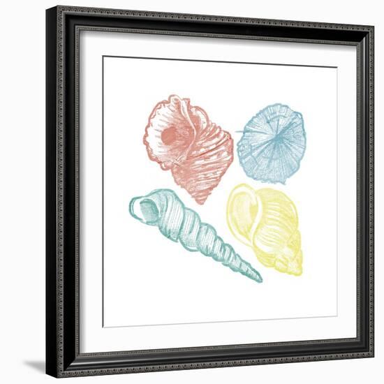 Soft Color Shells Mate-Jace Grey-Framed Art Print