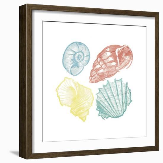 Soft Color Shells Mate-Jace Grey-Framed Art Print