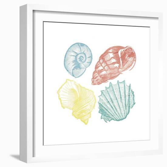 Soft Color Shells Mate-Jace Grey-Framed Art Print