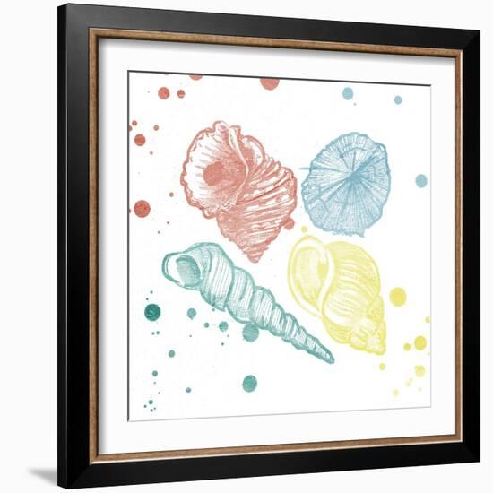 Soft Color Splatter Shells Mate-Jace Grey-Framed Art Print