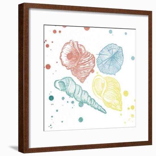 Soft Color Splatter Shells Mate-Jace Grey-Framed Art Print