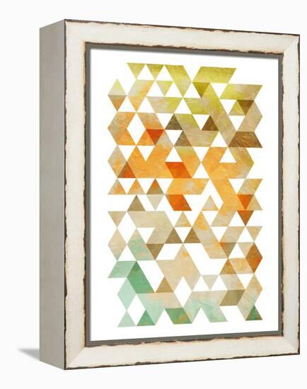 Soft Earth Triangles-OnRei-Framed Stretched Canvas