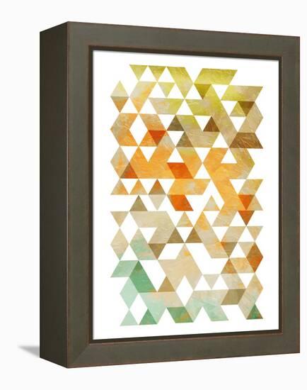 Soft Earth Triangles-OnRei-Framed Stretched Canvas