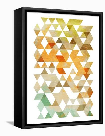 Soft Earth Triangles-OnRei-Framed Stretched Canvas