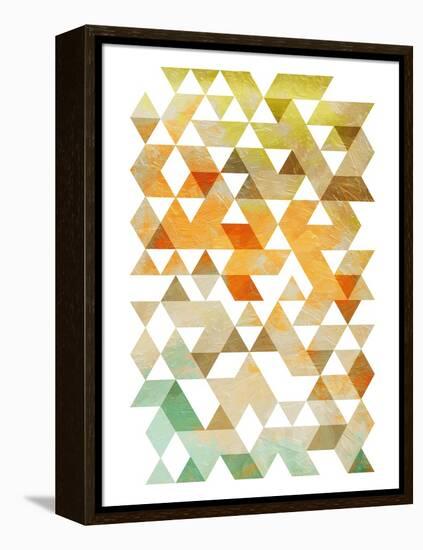 Soft Earth Triangles-OnRei-Framed Stretched Canvas