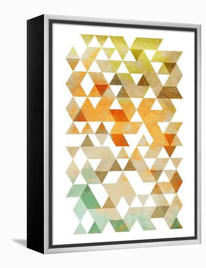 Soft Earth Triangles-OnRei-Framed Stretched Canvas