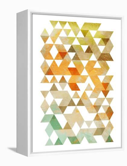 Soft Earth Triangles-OnRei-Framed Stretched Canvas