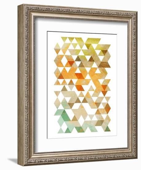 Soft Earth Triangles-OnRei-Framed Art Print