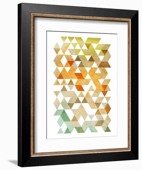 Soft Earth Triangles-OnRei-Framed Art Print