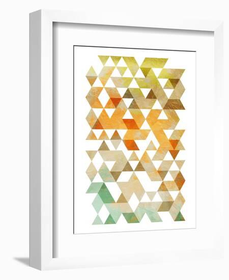 Soft Earth Triangles-OnRei-Framed Art Print