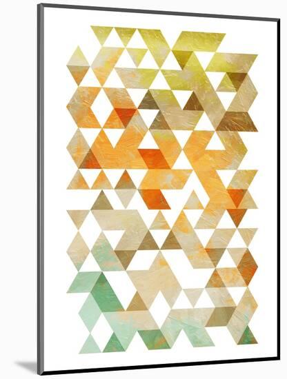 Soft Earth Triangles-OnRei-Mounted Art Print