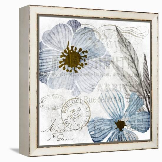 Soft Floral Blue 2-Kimberly Allen-Framed Stretched Canvas