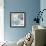Soft Floral Blue Gray-Jace Grey-Framed Art Print displayed on a wall