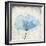 Soft Floral Blue-Jace Grey-Framed Art Print