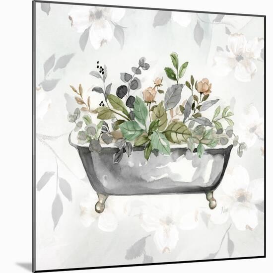 Soft Floral Tub I-null-Mounted Art Print