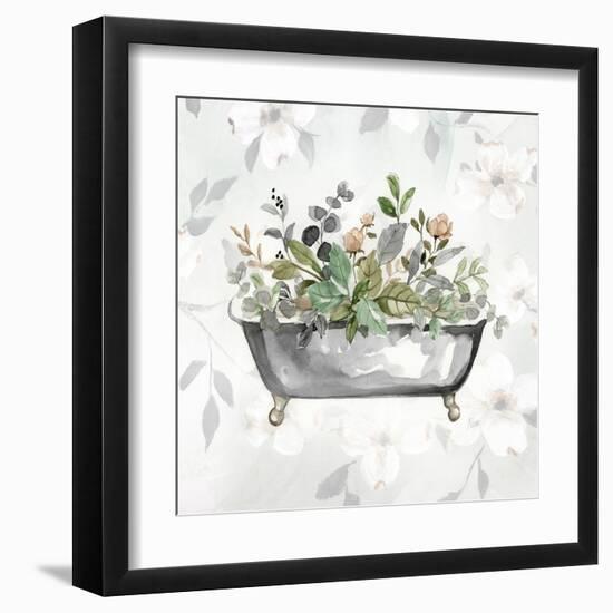 Soft Floral Tub I-null-Framed Art Print